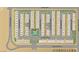 Community map showcasing the layout of Cordillera neighborhood with numbered lots, streets, and amenities at 647 Spotted Falcon St, Las Vegas, NV 89138