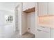 The kitchen area features custom cabinets with stainless steel hardware and modern appliances at 647 Spotted Falcon St, Las Vegas, NV 89138