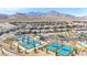 New home community featuring pickleball courts and gorgeous mountain views at 916 Belleforte Ln, Las Vegas, NV 89138