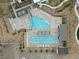 Overhead view of a community pool with lounge chairs at 12476 Heritage Bend Dr, Las Vegas, NV 89138