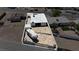 Aerial view showcasing the property's boundaries, outdoor space, and its location within a residential area at 326 W Basic Rd, Henderson, NV 89015