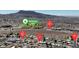 Aerial view showing the home's proximity to local roads and various city amenities at 326 W Basic Rd, Henderson, NV 89015