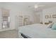 Bright main bedroom with a ceiling fan and an outdoor patio exit at 789 Goodman Cove St, Henderson, NV 89011