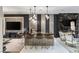 Modern living area with stylish bar, contemporary design elements, and entertainment setup at 8109 Moonstone Cir, Las Vegas, NV 89128
