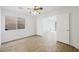 Bright bedroom boasts hardwood floors, window, and standard outlets at 315 Barletta Ave, Las Vegas, NV 89123