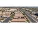 Aerial view of a neighborhood with solar panels and easy access to the city and major streets at 7137 Flowering Rose Ave, Las Vegas, NV 89117