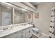 Bathroom featuring a double vanity with great lighting and separate shower at 90 Ancient Hills Ln, Henderson, NV 89074