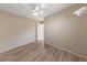 Neutral bedroom features a ceiling fan, and simple trim at 9917 Arbuckle Dr, Las Vegas, NV 89134