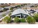 An aerial view of the back of the home showing the patio, backyard, and surrounding neighborhood at 109 Reverie Heights Ave, Henderson, NV 89011