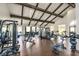 Bright gym with high ceilings, exposed beams, and modern exercise equipment at 109 Reverie Heights Ave, Henderson, NV 89011
