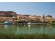 Waterfront condos sit along the lake and marina, nestled in the desert mountains at 109 Reverie Heights Ave, Henderson, NV 89011