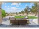 Inviting patio with comfortable seating and picturesque views of the lush green golf course at 2317 Sierra Heights Dr, Las Vegas, NV 89134