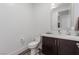 Cozy powder room featuring modern fixtures and stylish design at 302 Watteau Ct, Henderson, NV 89012