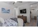 Bright bedroom featuring modern decor and walk-in closet at 302 Watteau Ct, Henderson, NV 89012
