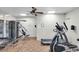 Community gym with various machines, providing residents with convenient fitness options at 5751 E Hacienda Ave # 119, Las Vegas, NV 89122