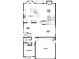First floor architectural drawing/ floorplan of the home at 6709 Barrington Hills St, Las Vegas, NV 89149