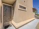 Charming front entrance with an ornate security door and 'welcome' mat at 6709 Barrington Hills St, Las Vegas, NV 89149
