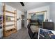 Bedroom with a bunkbed and integrated desk, with plenty of space for storage at 6973 Pacific Coast St, Las Vegas, NV 89148