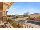 Charming balcony with street view, perfect for relaxation and enjoying the neighborhood scenery at 8276 Sorrel St, Las Vegas, NV 89139