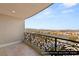 Balcony with decorative iron railing and views of the mountains at 9101 Alta Dr # 706, Las Vegas, NV 89145