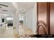 Elegant foyer featuring marble floors, chandelier lighting, and a glimpse of city views at 9101 Alta Dr # 706, Las Vegas, NV 89145