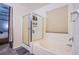 Bathroom features a soaking tub and shower combination at 9831 Running Rabbit St, Las Vegas, NV 89143