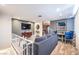 Inviting living room with modern furnishings, wood floors and a flatscreen TV at 1553 Dorothy Ave # 4, Las Vegas, NV 89119