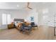 Bright main bedroom features vaulted ceilings, neutral colors, and an ensuite bathroom with modern finishes at 2528 Sunup Dr, Las Vegas, NV 89134