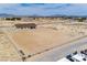Aerial view of large lot, showcasing the home's backyard and desert surroundings at 3761 S Tumbleweed Ave, Pahrump, NV 89048