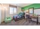 bedroom featuring pixelated Minecraft theme, large window and comfortable beanbag at 4754 Bluebird Cliffs Ave Dr # Lot 170, Las Vegas, NV 89141