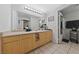 Bathroom features a large countertop vanity and tile flooring at 6955 N Durango Dr # 2031, Las Vegas, NV 89149