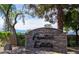 A stone sign identifying 'Frontier Estates' at 7660 Descanso Ln, Las Vegas, NV 89123