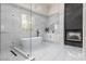 Luxurious bathroom with a soaking tub and modern fixtures at 9 Chalet Hills Ter, Henderson, NV 89052