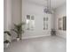 Formal room features plantation shutters, pendant lighting, and neutral walls and floors at 9 Chalet Hills Ter, Henderson, NV 89052
