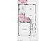 Floor plan showing the layout of the first floor including the kitchen, garage, and living spaces at 96 Via Franello, Henderson, NV 89011