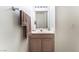 Bathroom boasts a single vanity and bright lighting at 4708 Grand Rock Dr, North Las Vegas, NV 89081