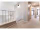 Hallway leading to bedrooms with carpet flooring and neutral paint at 4708 Grand Rock Dr, North Las Vegas, NV 89081