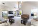 Bright living room featuring high ceilings, neutral colors, and abundant natural light at 4708 Grand Rock Dr, North Las Vegas, NV 89081