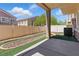 Backyard patio includes artificial turf, rock beds, and privacy fence at 1069 Thrill Ct # 102, Henderson, NV 89002