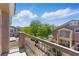 This home features a cozy balcony with views of the neighborhood and beautiful blue sky at 1069 Thrill Ct # 102, Henderson, NV 89002