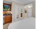 Bright bedroom showcases a kitchenette and closet featuring a television for added entertainment at 135 E Harmon Ave # 2515, Las Vegas, NV 89109