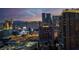 City view of hotels including Polo Towers with mountains in the background, Las Vegas at 135 E Harmon Ave # 2515, Las Vegas, NV 89109