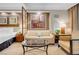 A cozy living room with comfortable seating and a stylish coffee table at 135 E Harmon Ave # 2515, Las Vegas, NV 89109