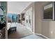 Comfortable main bedroom with city views, wet bar, desk, and seating area at 135 E Harmon Ave # 2515, Las Vegas, NV 89109