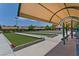 Well-maintained bocce ball courts with shaded seating, perfect for outdoor activities at 1862 Redwood Valley St, Henderson, NV 89052