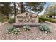 Highland Falls Golf Club sign featuring attractive landscaping with desert plants at 2728 Faiss Dr, Las Vegas, NV 89134