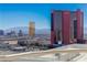 Stunning view of the Las Vegas skyline featuring Conrad and Trump hotels, with mountains in the distance at 2877 Paradise Rd # 2502, Las Vegas, NV 89109