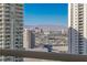 Stunning cityscape showcasing views of the Sahara Hotel and distant mountains at 2877 Paradise Rd # 2502, Las Vegas, NV 89109