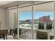 Balcony view through sliding glass doors shows city views including the Encore and the Sphere at 2877 Paradise Rd # 2502, Las Vegas, NV 89109