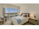 Bedroom with furniture and windows with views of the city and mountains at 2877 Paradise Rd # 2502, Las Vegas, NV 89109